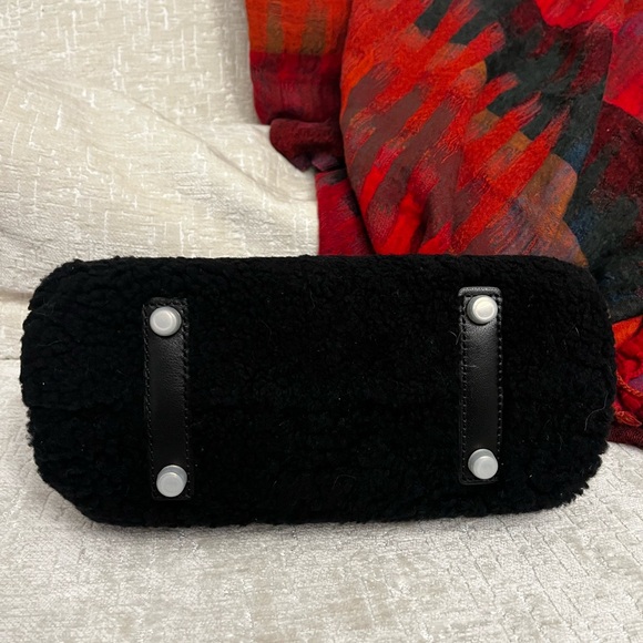Brandon Blackwoods Bowen Bag in Black Shearling with Silver Hardware - Picture 7 of 7